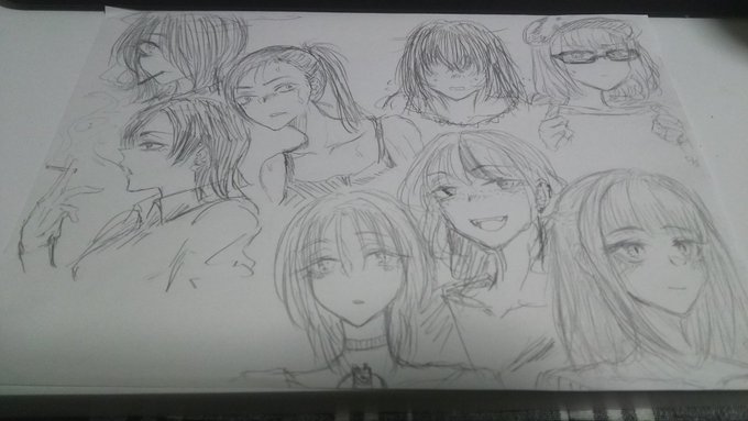 好みな顔の女いっぱい描いたから見て 