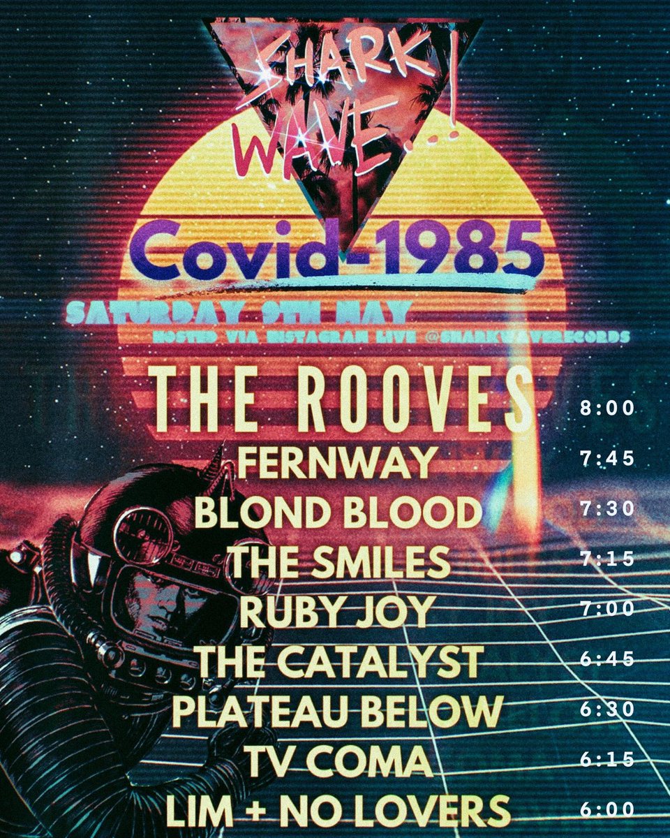 SHARK WAVE: COVID 1985
TONIGHT ON OUR INSTAGRAM LIVE AT 6PM GMT💃