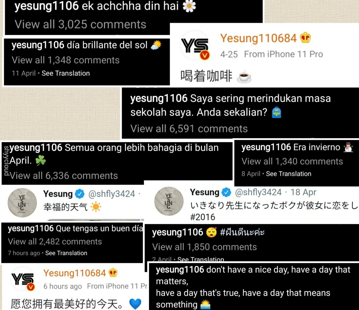 Yesung tries his best to communicate with International elfs daily through all his SNS accounts 