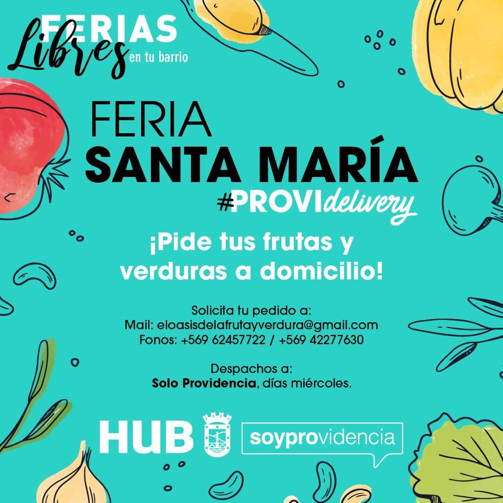 evelynmatthei's tweet photo. Qué les parece si les cuento que nuestros queridos feriantes ya cuentan con Delivey y están listos para llevar frutas y verduras a sus casas, con todas las medidas de precaución. Les comparto contactos para que puedan hacer sus pedidos. #cuidémonosentretodos https://t.co/tpYXQdYQKK