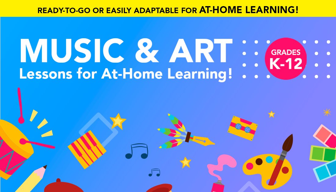 nearpod's tweet photo. Provide students with a creative outlet to express themselves. ✨ 🎨 💛 💙 

💻 🏡 Share these #DistanceLearning lessons that students can complete at home: https://t.co/JvW9VSUnnb

#SEL #RemoteLearning https://t.co/WXimYuZ7Fy