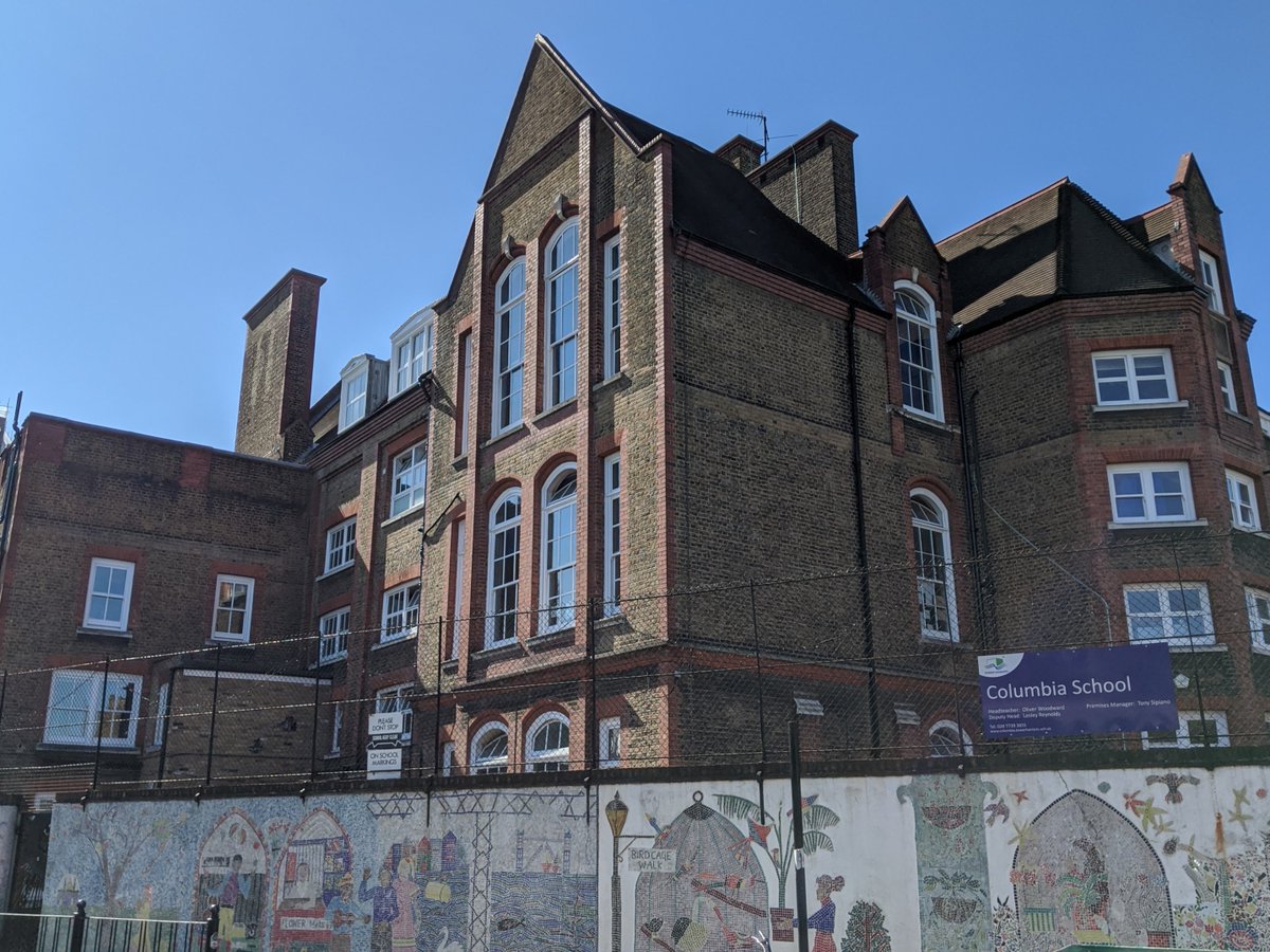 13/ Across the road, Columbia School, a typical 1880s primary school built for the School Board of London after the 1870 Education Act had made elementary education compulsory.