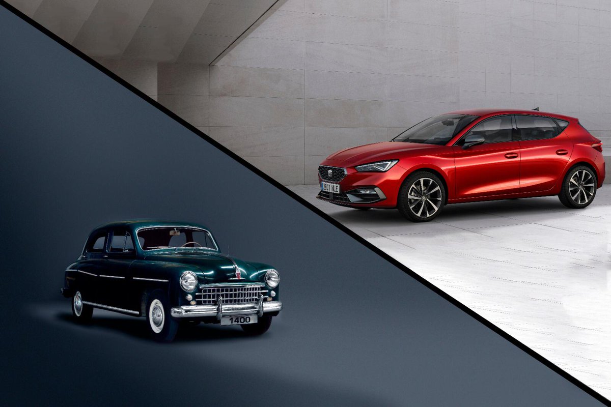 SEAT Prensa (@seatprensa_es) on Twitter photo Hoy cumplimos 70 años coincidiendo con el lanzamiento de la cuarta generación del León, que completa la oferta de modelos y motorizaciones más extensa de nuestra historia. Recórrela a través de 15 modelos icónicos: desde el #SEAT 1400 al León 2020. ⬇️ Hoy cumplimos 70 años coincidiendo con el lanzamiento de la cuarta generación del León, que completa la oferta de modelos y motorizaciones más extensa de nuestra historia. Recórrela a través de 15 modelos icónicos: desde el #SEAT 1400 al León 2020. ⬇️