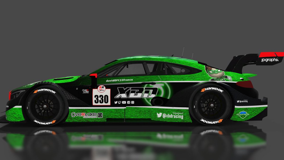 Volvemos al lio despues de meses de inactividad en la DTM2020 de <a href="/SimuRacer/">SimuRacer</a> a ver que tal se porta la pata de palo 🤣
Brutal diseño de <a href="/jordips79/">Jordi PS #79</a> con los colores de <a href="/xbdracing/">XBD Racing Motorsport</a>