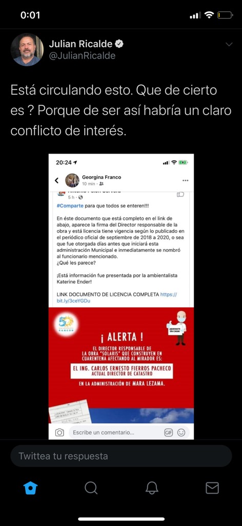 Quiquito85's tweet photo. En grado etílico @JulianRicalde anoche tuitea contra @MaraLezama hoy lo borra. @Gabyxsur @CrissyGarzaO @veroguz1 https://t.co/PdIyznvGub