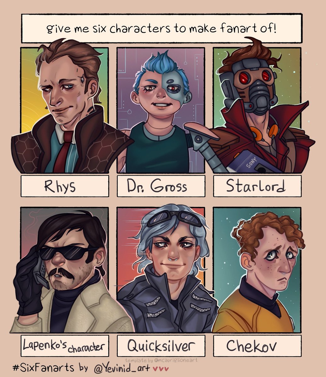 yevinid's tweet photo. Never too late to participate!
#ArtistOnTwitter #art #SixFanarts #fanart #StarTrek #Starlord #mcu #Lapenko #talesftomtheborderlands #adventuretime #myart #digitalart #Chekov #quicksilver #xmen #StayHome #rhys https://t.co/JtCila64HJ