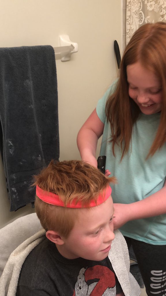 Daddy Daughter Haircut Challenge! I’m donating the $30 we saved to a local NKY charity.  I’m challenging the following Dad’s of Daughters to do the same and nominate three more Dads. <a href="/MisterSmithSS/">darin smith</a>  <a href="/joeymh43/">Dr. J Hibbett</a> <a href="/DalzellFootball/">Jamey  Dalzell</a>  <a href="/dr_poe/">Dr. Randy Poe</a> Caden got his cut as well.