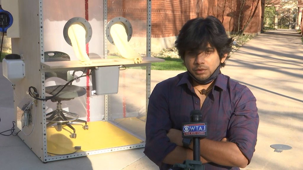 vrmnk's tweet photo. 1/3-Thank you @WTAJnews for spreading the word about @penn_state @StuckemanNews and @PSUsedtapp’s effort in developing a #BOOTH for #COVID19 screening. https://t.co/XN81D8LZCU