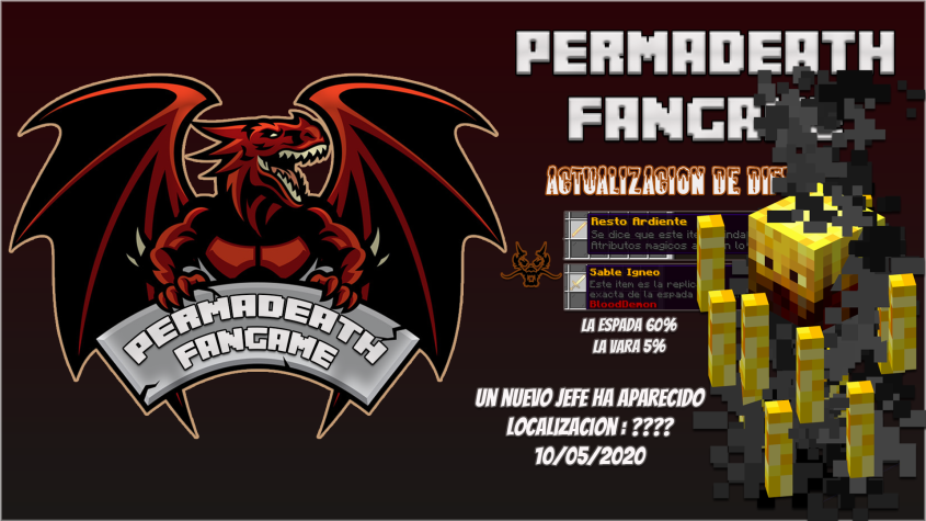 FanPerma's tweet photo. Update del 10/05/2020 Primer jefe... seran capacez de derrotarlo? :) #PermadeathSMP https://t.co/42v40AMZXT