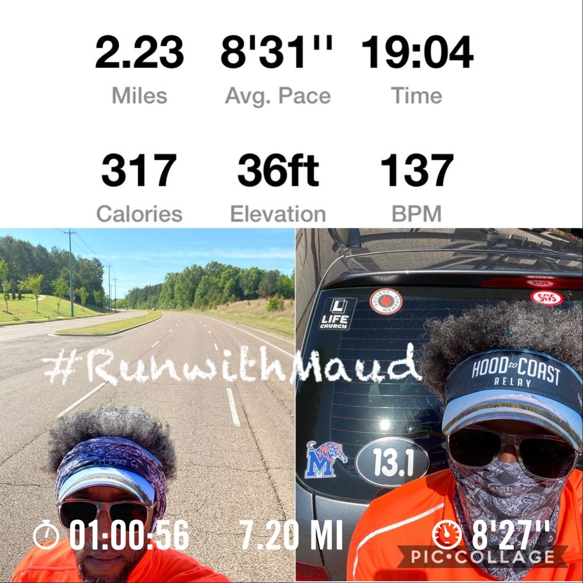 the_thurmanator's tweet photo. @tamisawyer don’t worry,
I got your 2.23miles covered 😉
#runwithmaud #run901 #runfearlessly #blackmenrun #justdoit #223 #AhmaudArbery https://t.co/W5LljJ7X74