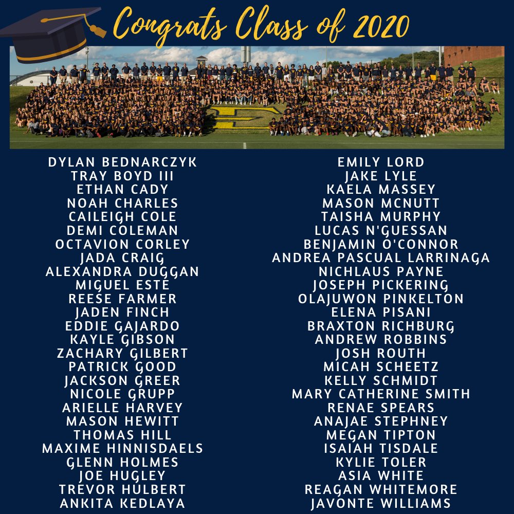 BucAcademics's tweet photo. Congratulations to our 2020 graduates! You have inspired us this semester with your perseverance. Go Bucs! 💙💛 #ETSUTough #ETSUFamily https://t.co/NQhnmG0GG5