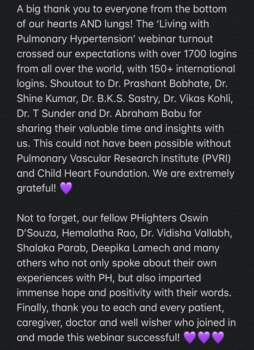 Thank you so much! @PVRI @BobhatePrashant @ChildHeartFndn @drvikaskohli @AbrahamSBabu @RehabStockport @dameinindia @hemkeerao 💜💜💜