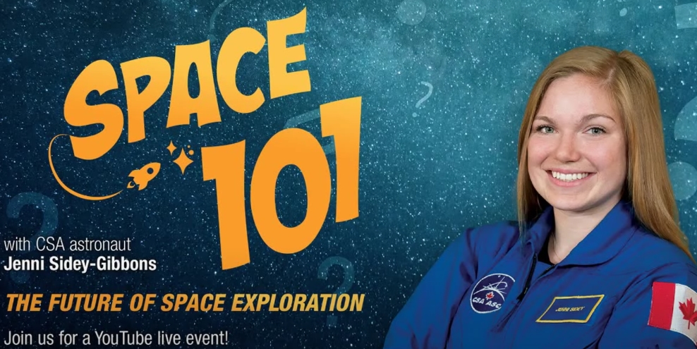 CanadaInSpace's tweet photo. The future of space exploration β Space 101 with Jenni https://t.co/1WurDSbS3w #cdnspace #space #education #spaceexploration #astronauts #moon #mars #ISS #robotics #healthinspace #scienceweekend https://t.co/77e9VLMiXg
