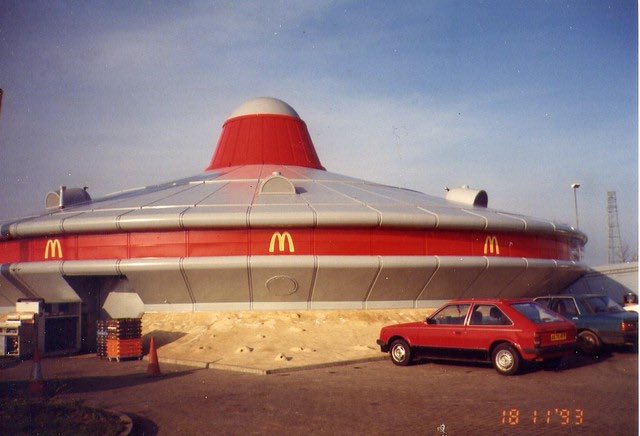 Flying Saucer McDonald’s (RIP)-Near Cambridge, England