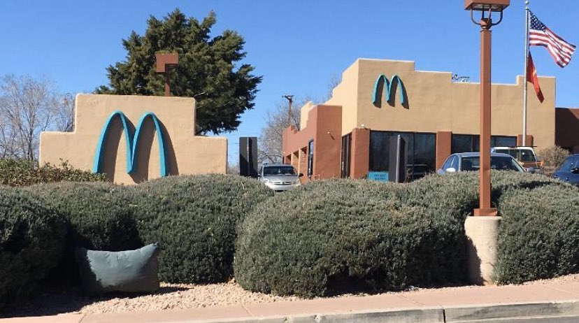 The only McDonald’s with turquoise arches in the world! -Sedona, AZ