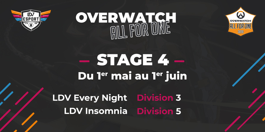 LDVEsport's tweet photo. [OVERWATCH]
Nous sommes entrés dans le stage 4 du tournoi @PlayAllForOneFR ! 🙌
Nos #LDVINSOMNIA sont passés de la division 6 à la division 5 🔥

1er match de ce stage dès demain pour @EveryLDV, stay tuned 👀 https://t.co/6FmLZCC15b