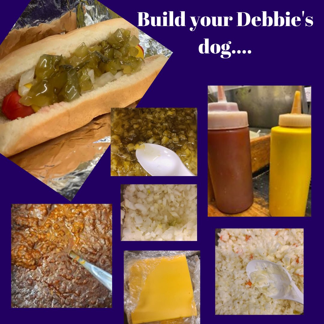 DebbiesDriveIn's tweet image. 🌭 Build your Debbie's Dog...

Chili
Relish
Onion
Cheese
Ketchup
Mustard
Cole Slaw
.
.
.
📲: 434-447-8136
#debbiesdrivein #debbiesdriveinsouthhillva
#southhillva #lovesouthhill #moremeck #sounexpected #sova #braceyva #lacrosseva #buggsisland