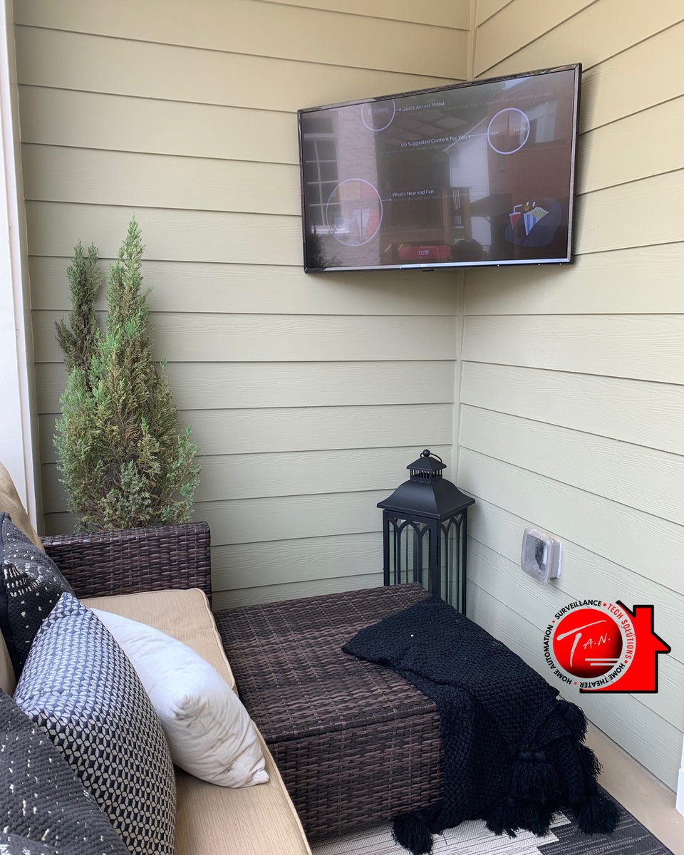 Tantechs's tweet photo. Outdoor patio TV installation. We can mount your TV anywhere, on any surface, with any mount. Call today.
.
.
.“Experience life, Twice As Nice”
📞 800-789-3722 https://t.co/Gm85StLGvS