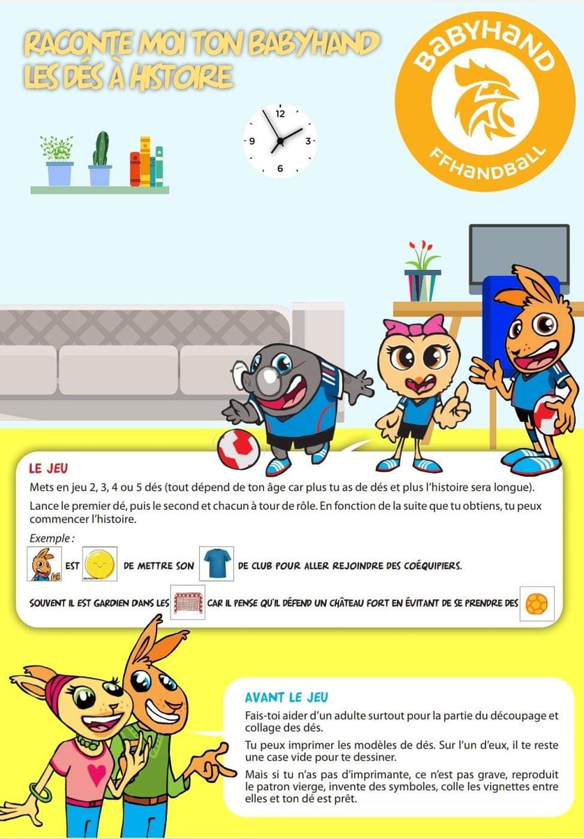 LHBC_Lorient's tweet photo. Cette semaine dans "Les après-midi d’Handy" découvrez les dés à histoire 🎲🎲 et ainsiqu'un nouveau défi babyHand à réaliser en famille ! 🤾‍♂️ Partagez vos réalisations avec nous en commentaire ou avec #LesApresMidiHandy !

Première partie
#FédérationFrançaiseHandBall
#FFHB https://t.co/HsZa1z95Yp