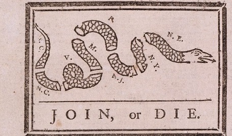 #OnThisDay in 1754, Benjamin Franklin published one of the most famous cartoons in history: the Join or Die woodcut. 

Constitution Daily: ow.ly/KUf250zANLy