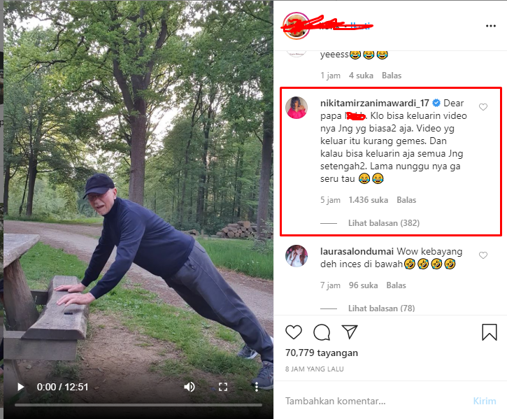 Nikita Mirzani dah turun gunung