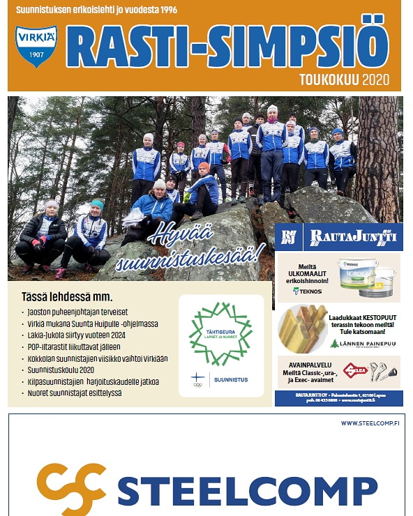 virkiasuunn's tweet photo. Virkiän suunnistusjaoston Rasti-Simpsiö -lehti tuli uunista ja jaettiin lapualaisiin kotitalouksiin. Käy lukemassa! Suuret kiitokset tukijoille ja yhteistyökumppaneille! #Steelcomp @Nonamesport
#POPLapua @LKaupunki #Philips #VeljeksetAlatalkkari @SoforOy
https://t.co/H0jQhpJI7M https://t.co/6EMOQ4pck2