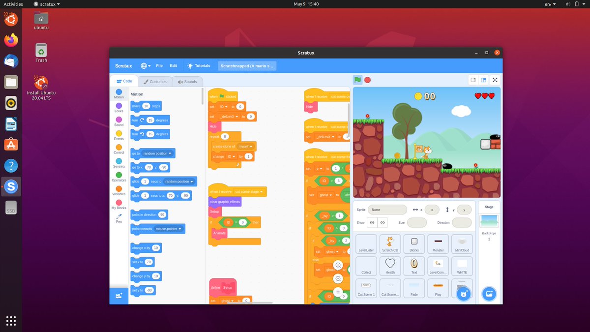 scratux_app's tweet photo. #Scratux v1.4 is out! Based on #Scratch Desktop 3.10.2 and featuring #Ubuntu 20.04 support. Downloads available at https://t.co/WF75Vvtowq https://t.co/YwBKL2Ybvh
