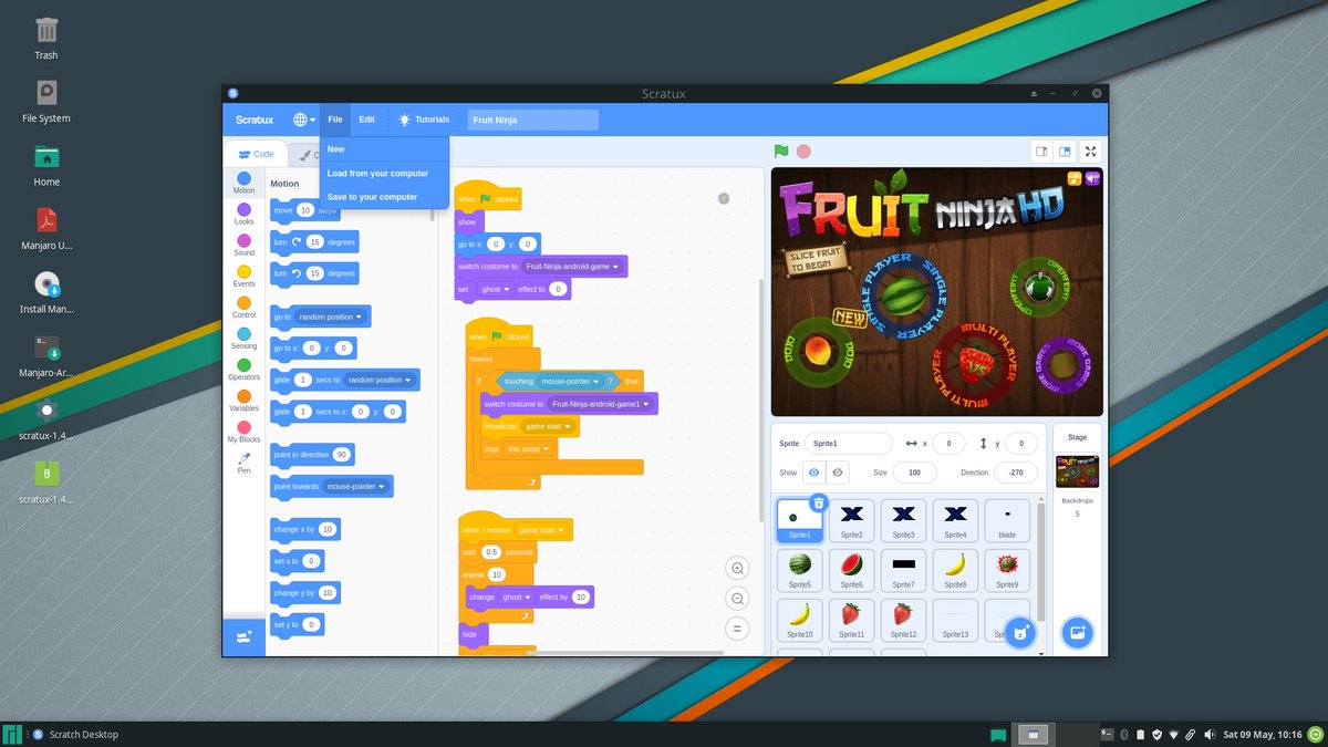 scratux_app's tweet photo. #Scratux v1.4 is out! Based on #Scratch Desktop 3.10.2 and featuring #Ubuntu 20.04 support. Downloads available at https://t.co/WF75Vvtowq https://t.co/YwBKL2Ybvh