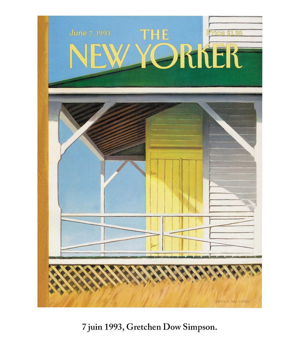 Jusqu’aux années 50 le New Yorker cultive un regard subtil sur l’époque.Puis il s’endort au cours des sixties, seventies, eighties. A tel point qu’on se retrouve parfois avec des peintures de porches en couverture. C’est… contemplatif. 