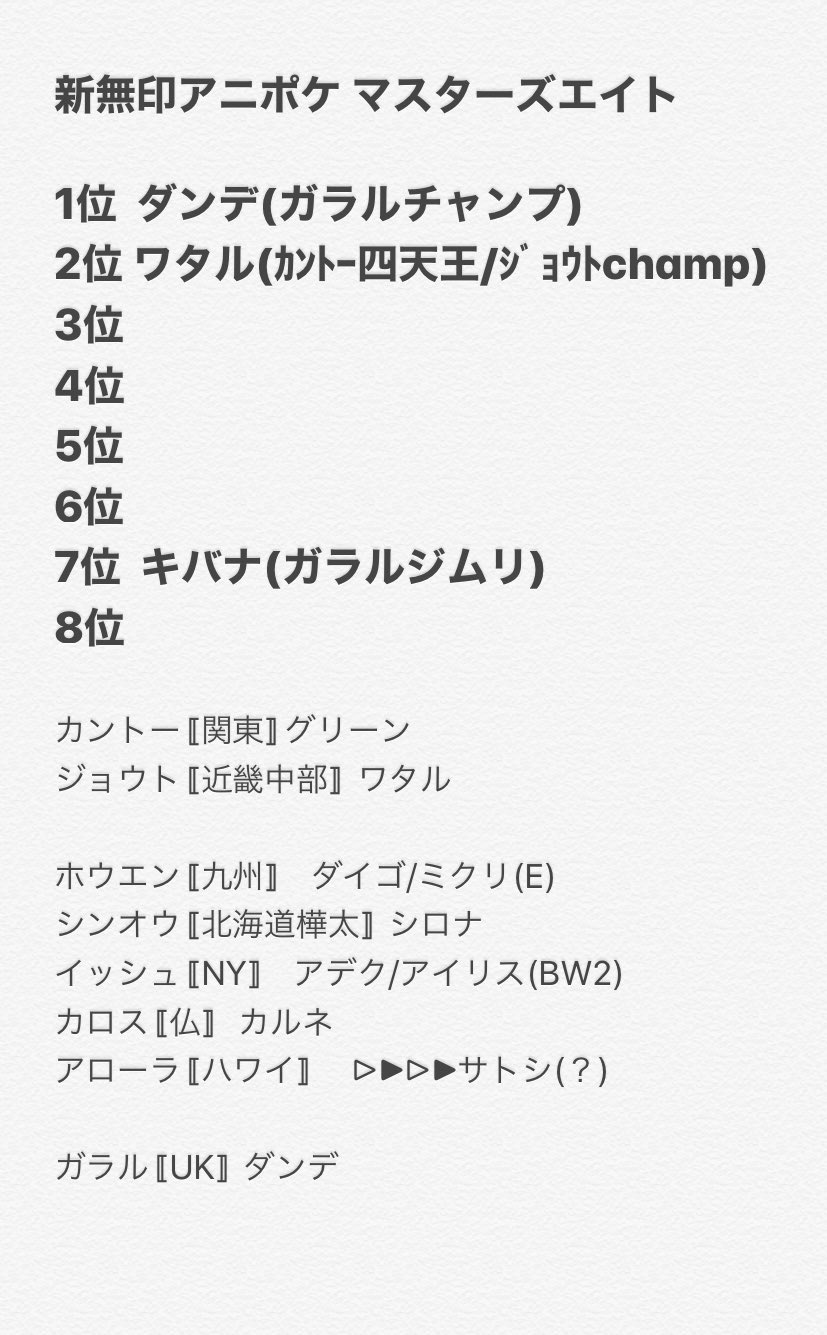 O Xrhsths 下睫毛 Sto Twitter アニポケsmでサトシ優勝したっていうニュースあったやん やっぱマスターズエイトの8番目にサトシが入って 他メンチャンピオンでしょ この先ある程度ランキング上げて あと優勝者補正で入らんかね ただダイゴさんを