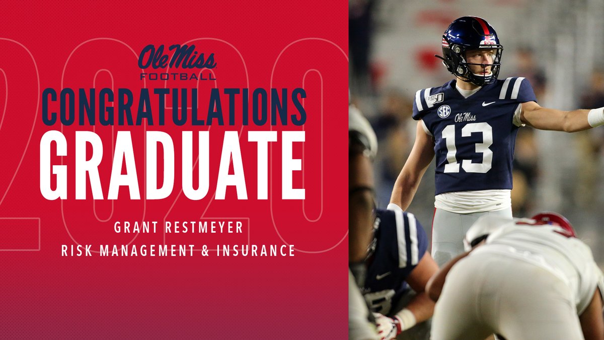 OleMissFB's tweet photo. 👏👏👏

🎓 @HalNo_91 
🎓 @grestmeyer35
🎓 @_momosanogo  
🎓 KC Swaim

#OleMissGrad20 🔵🔴 #HottyToddy https://t.co/TUfoKWjbM5