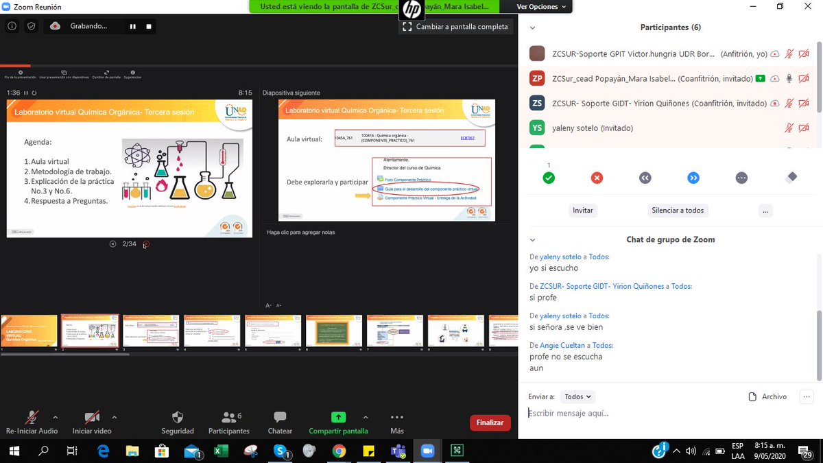 Laboratorio virtual de Química Orgánica_ZCSur_cead Popayán_UNAD. Hoy con ácidos carboxílicos y sus derivados, todos conectados desde casa 👩‍🔬👩‍💻👌#Yomequedoencasa <a href="/cienciasunad/">Johny Rodríguez</a> <a href="/UNADCEADPOPAYAN/">UNAD Cead Popayán</a> <a href="/Paulis0317/">Paula Méndez</a> <a href="/UniversidadUNAD/">Universidad UNAD</a>