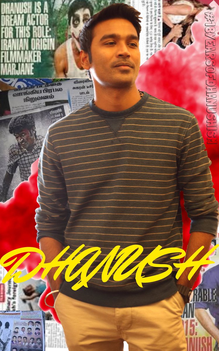 #18YrsOfKTownPrideDHANUSH  <a href="/DirectorS_Shiva/">Subramaniam Shiva</a> <a href="/B_RAJA_/">RAJA B RAJA</a> <a href="/manikingoftuty/">T M MANI KANDAN</a> #TN69DFC @dhanush_chow3