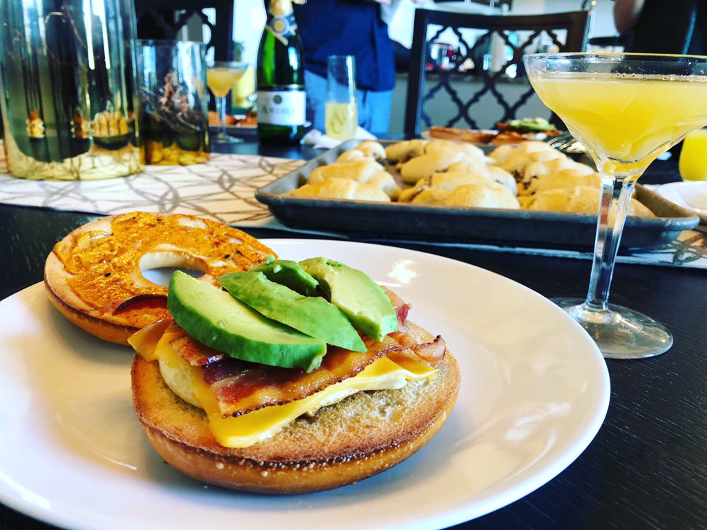 Morning delight with the quarantine crew #homemade #Mimosa #Brunch