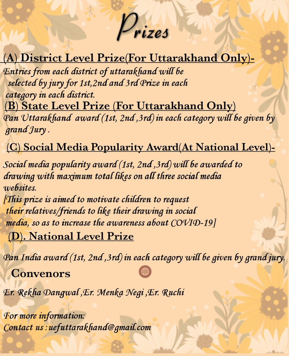 uefuttarakhand's tweet photo. Uttarakhand Engineers Federation is organizing the drawing competition for school Students on COVID -19 to increase the awareness about https://t.co/v57FIcGwPo are requested to encourage kids to participate in the competition.The details are attached. https://t.co/LfcbUFdxea