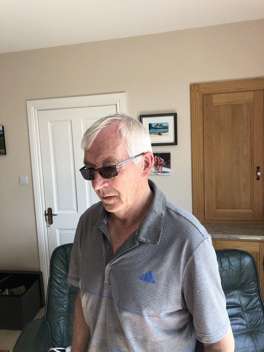 Cloonpotato's tweet photo. Lockdown haircut for dad today. I still can’t believe he let myself and Will at it. Pretty happy with it #newvocation https://t.co/YhoVu9LSVd