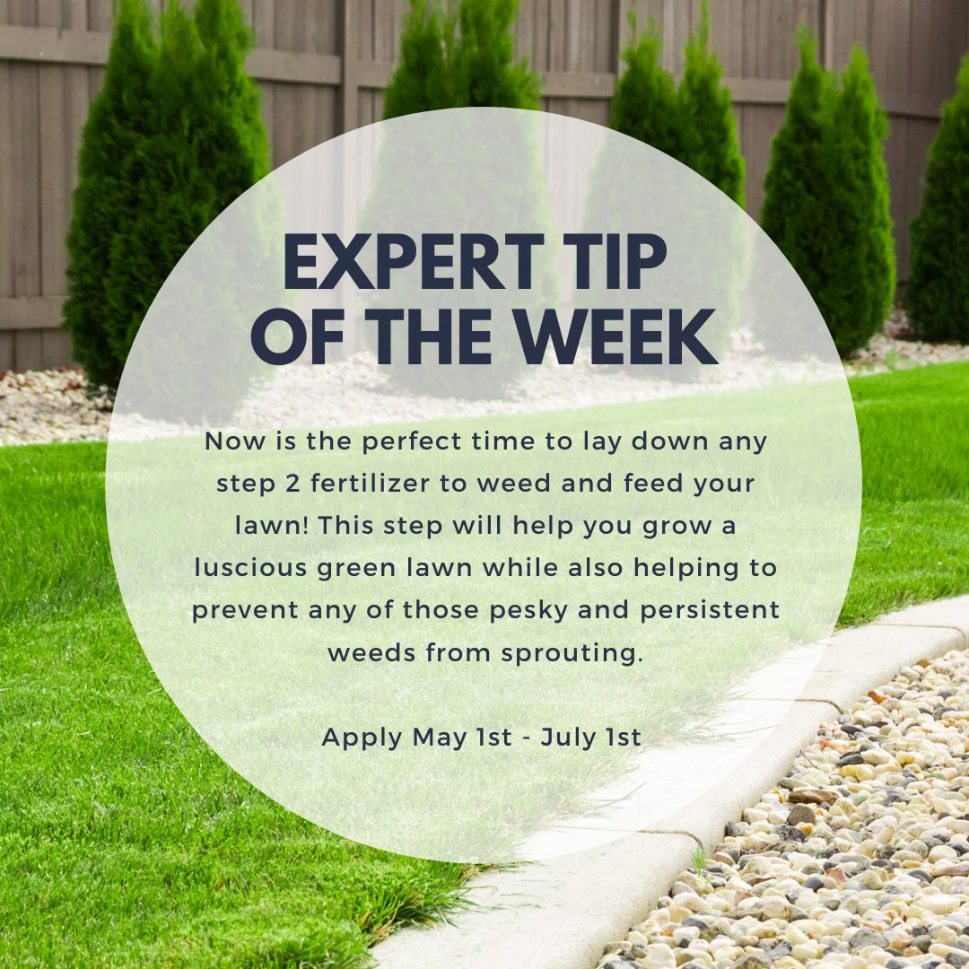 Pro Tip: Don't Skip a Step! Spring has sprung and now is the time to get your lawn ready for summer by applying your step 2 fertilizer.