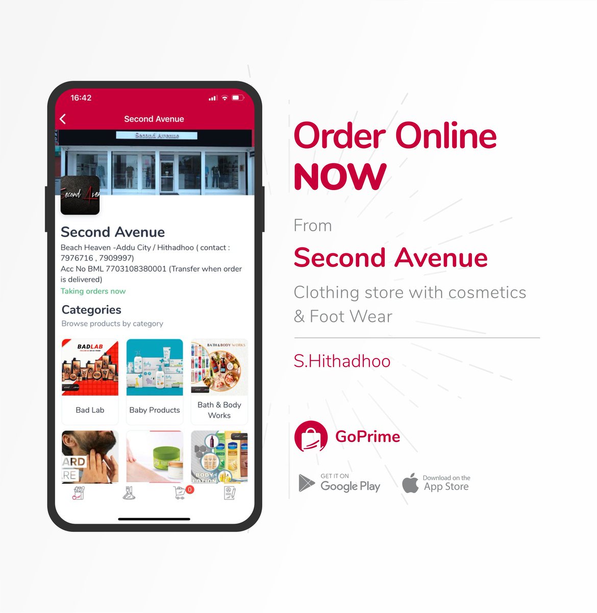 GoPrimeMv's tweet photo. Order Grocery, personal care products and electronics in Addu on GoPrime

@AdduCityCouncil @adduonline 

#StayHome #StaySafe https://t.co/XXQfJo5u29