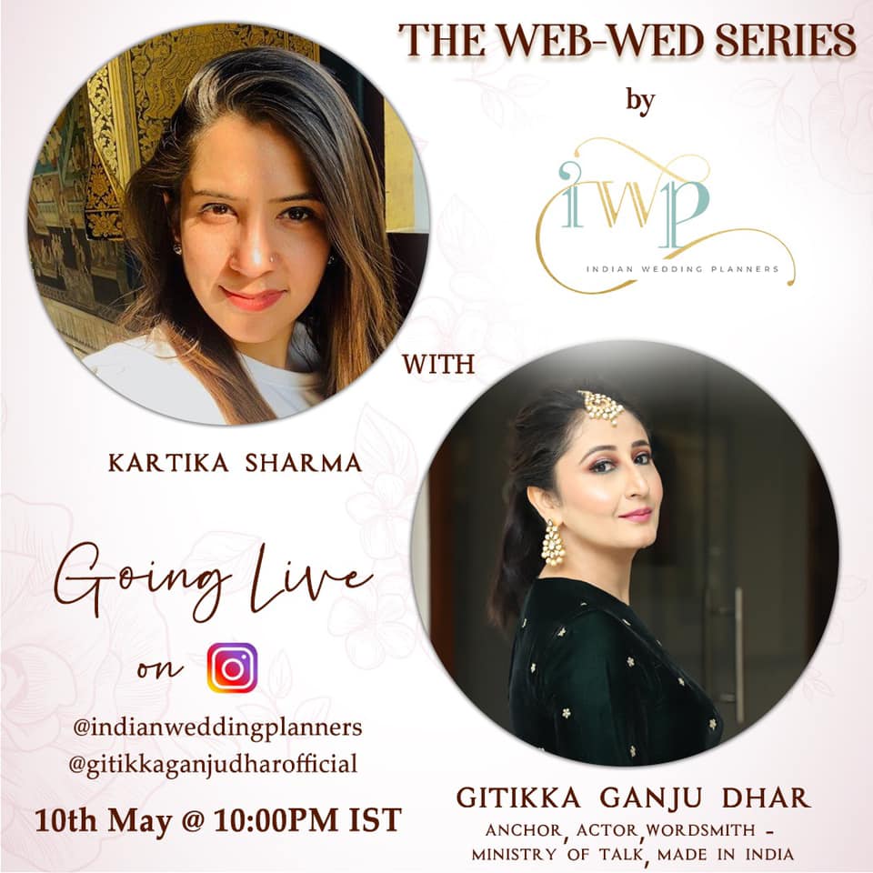 indianweddingg's tweet photo. India's leading anchor and someone who surely masters the art of holding its audience captive @geetikaganju 📲
.
This live session, let's hear it from the expert on how an emcee can bring the huge difference in hosting your wedding events
.
.
#webwedseries #indianweddinplanners https://t.co/1jBR0rg18T