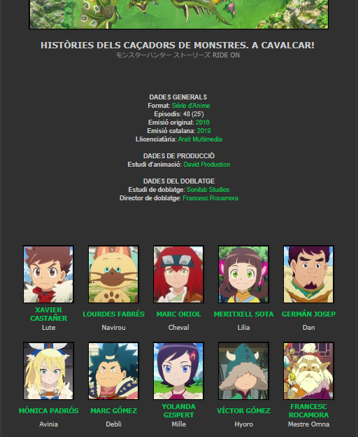 AnimeEnCAT's tweet photo. Per fi podem estrenar el projecte en el que fa mesos que treballem! Avui estrenem la pàgina de https://t.co/5jsRmzDCqG, una base de dades detallada del doblatge de l'anime en català. En aquest fil us expliquem com funciona: ⬇️⬇️⬇️ https://t.co/PvCP5TpqmU