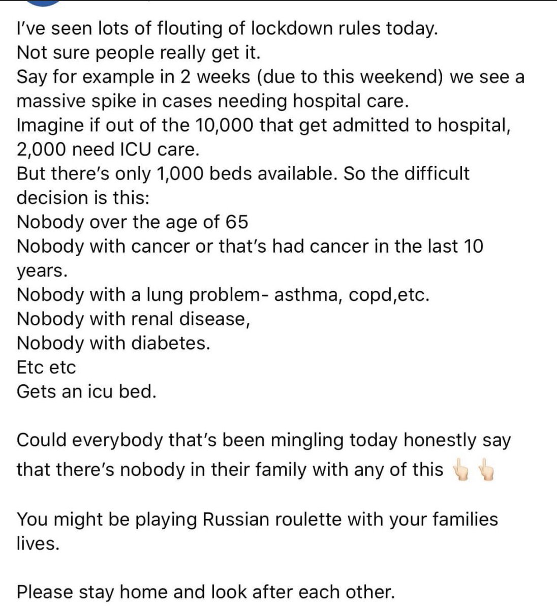 MrMatthewTodd's tweet photo. FROM A CRITICAL CARE NURSE: ‘Stop playing Russian roulette with your families lives!’ #COVIDIOTS https://t.co/aqZrhVL1u1
