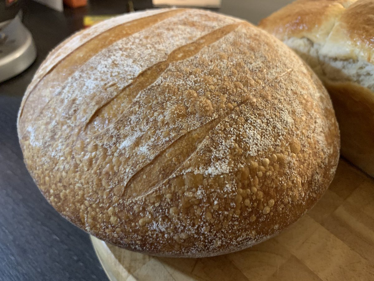 thompsonp1's tweet photo. Struggle the last couple of days with the uncertainty of what the future holds, so decided to home bake, went a bit mad morning of homemade crumpets followed by sourdough, Japanese Milk bread and for our NHS a few loaves of sticky glazed earl grey malt loaf, #tomorrowanotherday https://t.co/J3qLkGFFdG