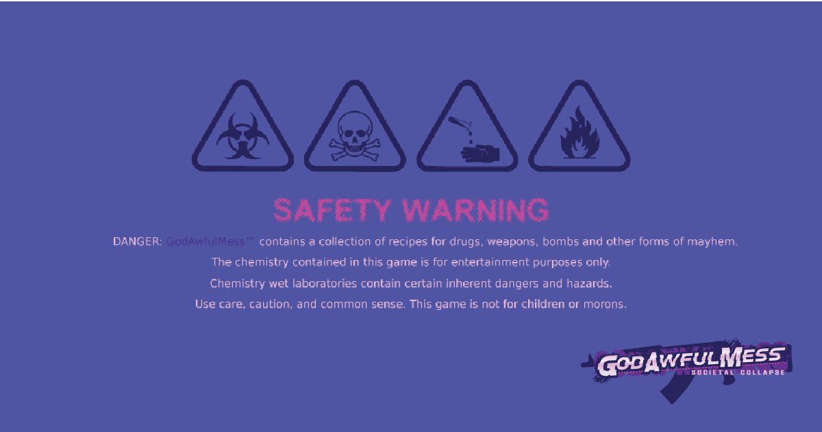 MrHexagon's tweet photo. SAFETY WARNING ๐
#GodAwfulMess is coming soon.
#gamedevelopment
#IndieGameDev https://t.co/4OKXDovXy1