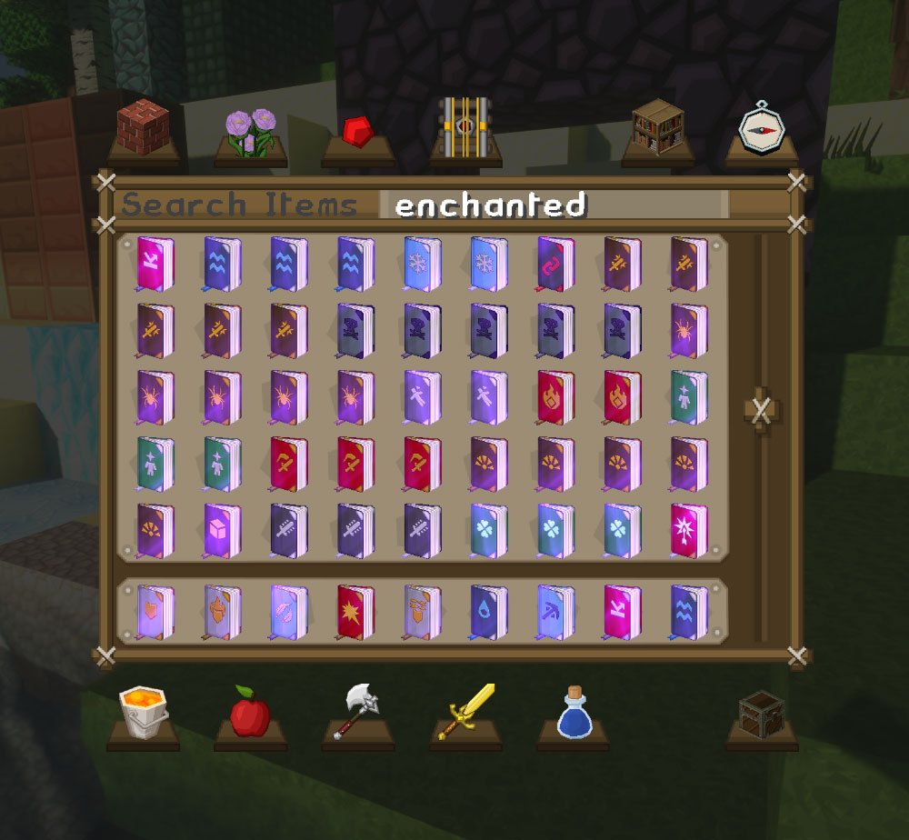 Sphax84's tweet photo. #PureBDcraft will now have custom designs for all Enchantment Books: Super useful to quickly spot right ones! π§ββοΈπ§ββοΈ https://t.co/PWHgezClX5
