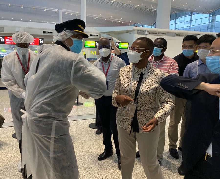Serem_JC's tweet photo. It was my joy to see off 165 Kenyans who flew back home via @KenyaAirways KQ 883. The Embassy and Chinese authorities were on the ground to support with travel documents' verification and reissue of lost or expired travel documents. I'm extremely proud of this team. https://t.co/dNO488SCUm