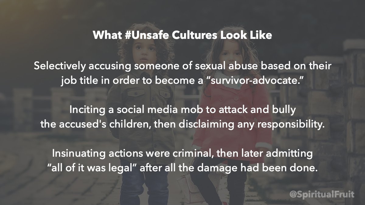SpiritualFruit_'s tweet photo. In November, Megan Frey stated, "We are not the only accusations, but I cannot say more." There were none.

JoAnna Hendrickson stated that she was not responsible for the bullying of #WesFeltner's children as a result of her own overt acts.

This is the #unsafe culture they want. https://t.co/Hf5mKOAKxD