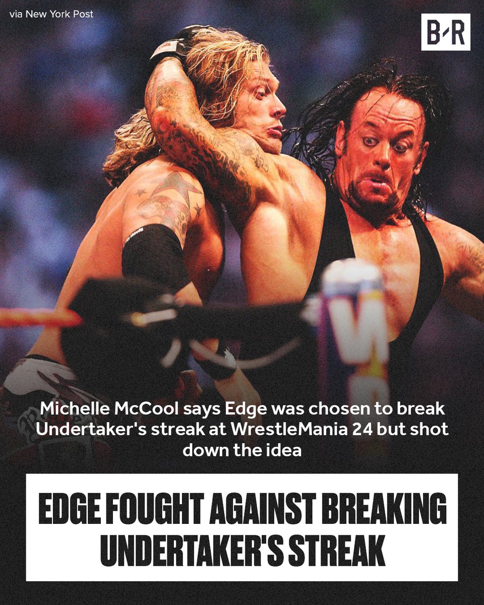 BRWrestling's tweet photo. Edge had a chance to break The Streak but refused. https://t.co/noa2dpr4SU
