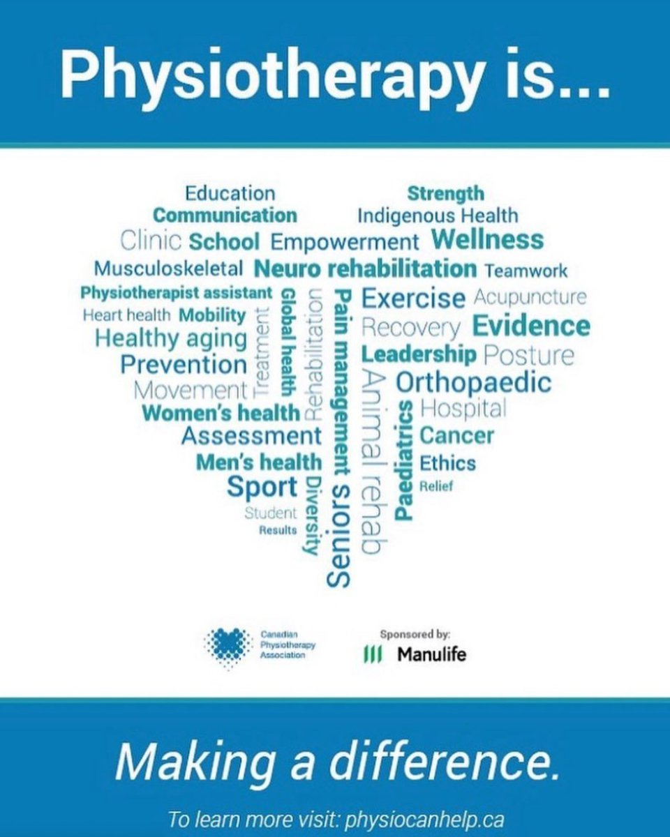 Celebrate National Physiotherapy Month Follow our posts throughout this month as we explore the many varied roles of a physiotherapist and how physiotherapy can help you. 

#physiohelpslives #NPM2020 #nationalphysiotherapymonth