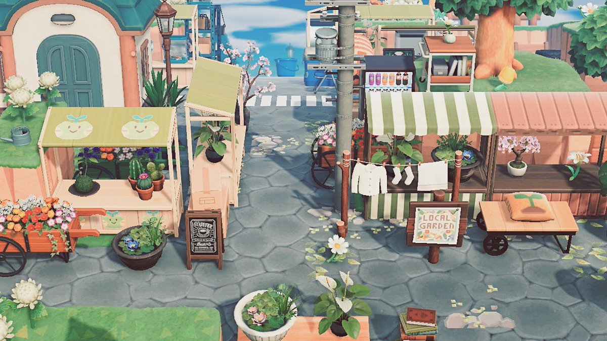 pogpals's tweet photo. Town Flower Market 🌻👒 
#acnh #animalcrossing #AnimalCrossingNewHorizions https://t.co/YFSVZZpGVI
