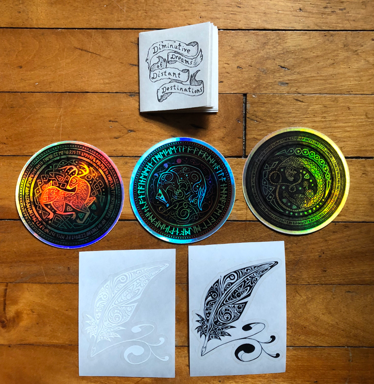 ForgottenWeir's tweet photo. Since #TCAF2020 isn't happening this year, I'm not going to be able to pepper about a bunch of my tiny booklets around it for people to find. So, instead what will be happening is a raffle! Retweet to be entered for one of 10 booklets and some stickers! This is a freebie! (1/2) https://t.co/bibtYfsbX2